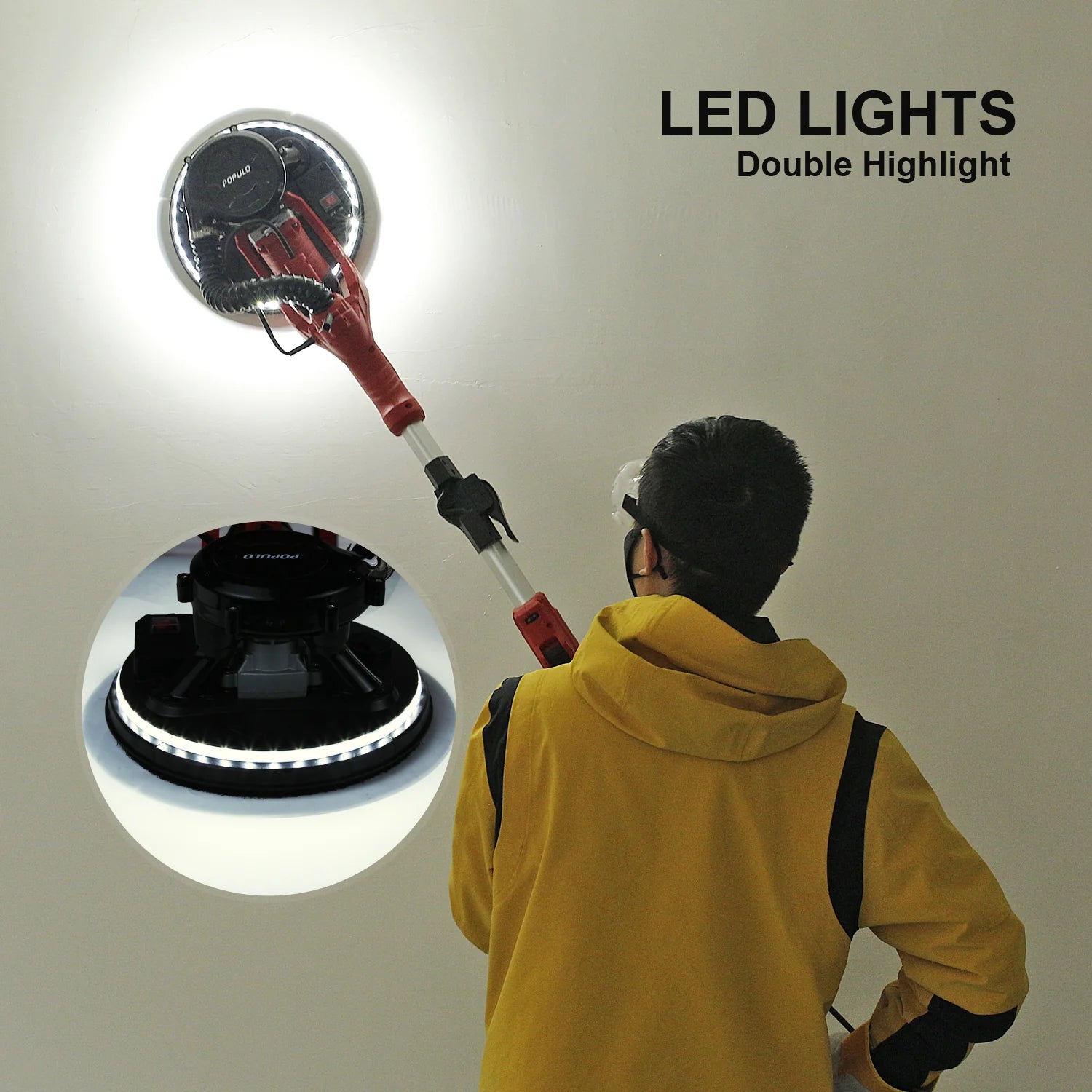 Using electric deals sander on drywall